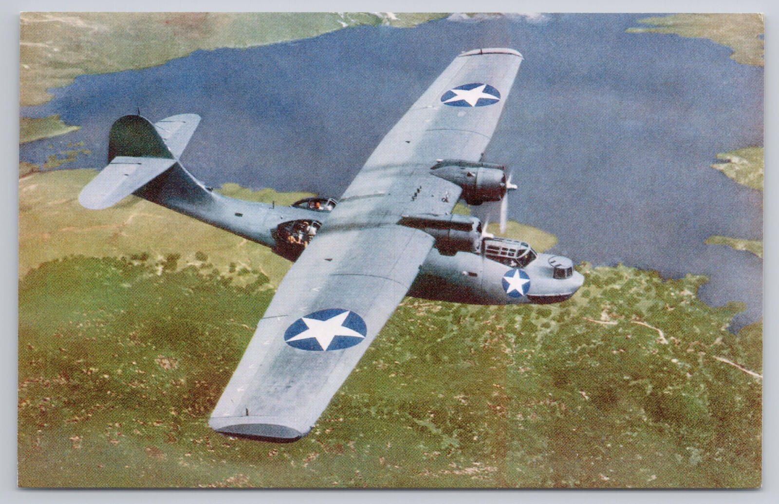 Postcard Catalina PBY famous Navy long-range patrol bomber WWII