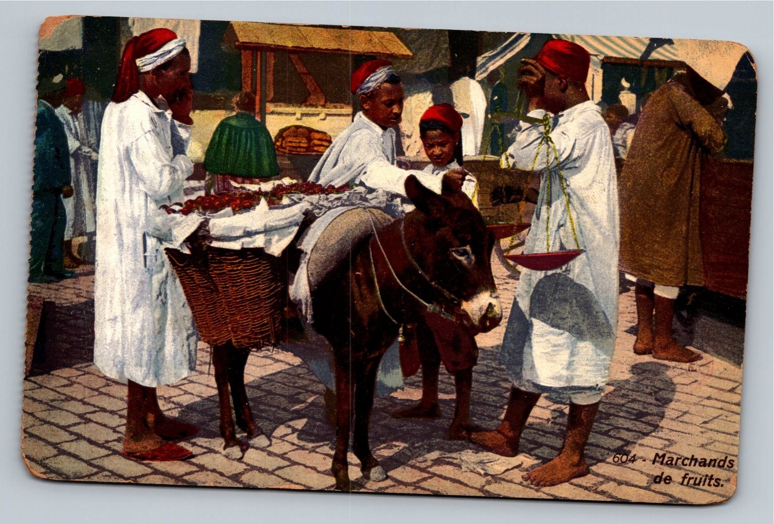 Tunis Tunisia Fruit Merchants Lehnert & Landrock North Africa Postcard 1910s