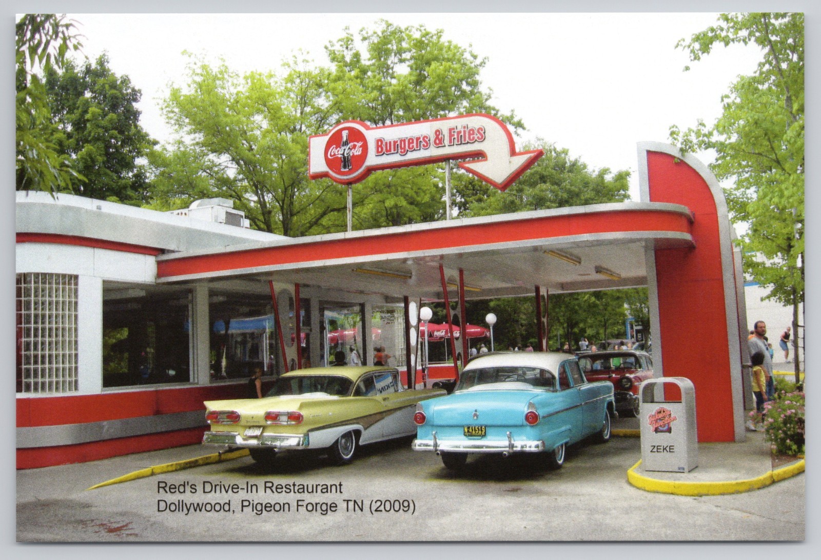 Pigeon Forge, Tennessee, Dollywood, Red’s Drive-In Restaurant, Coke 6×4″ A9479