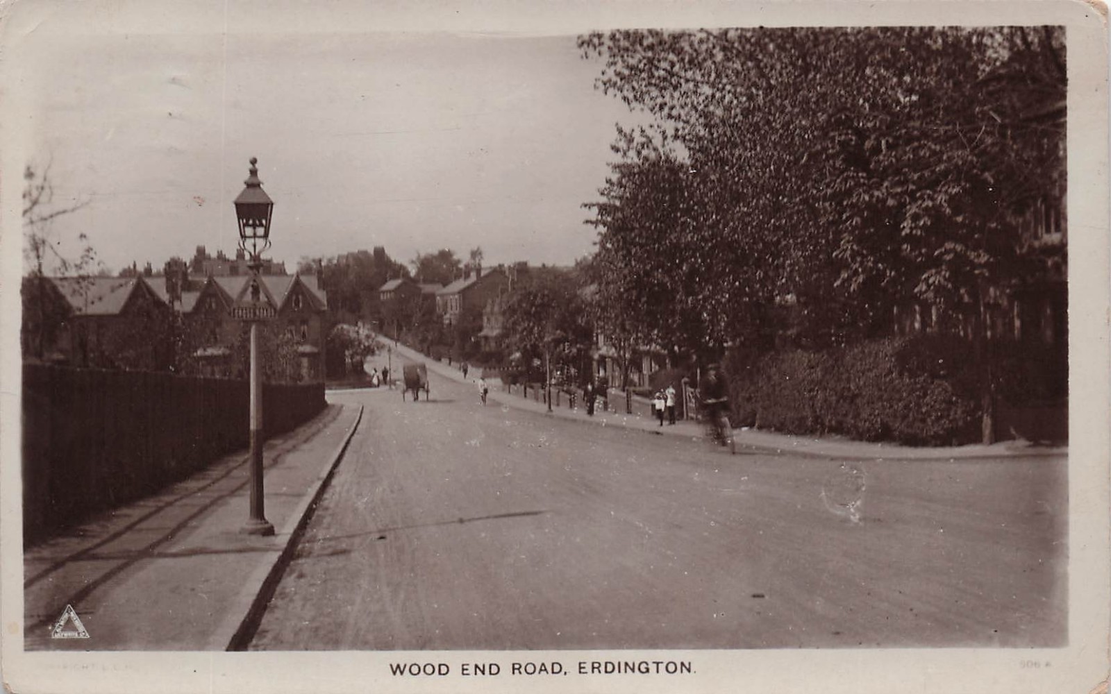 RPPC Wood End Road in Erdington Birmingham England Photo Vtg Postcard J55