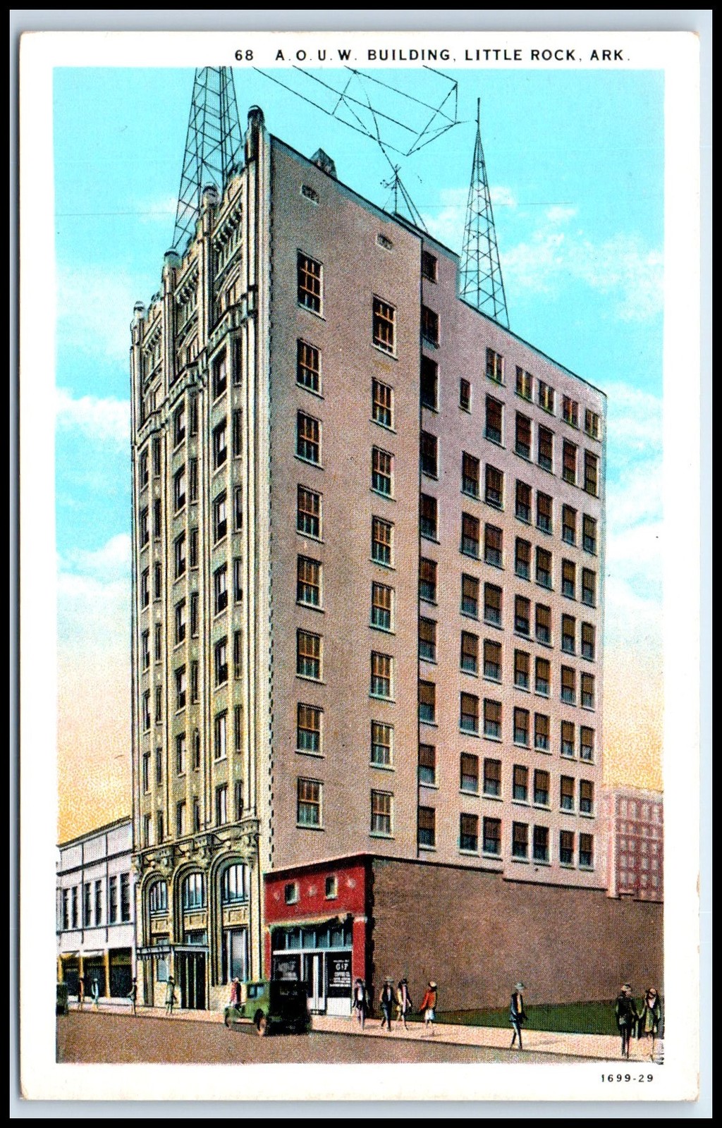 Postcard O.u. W. Building, Little Rock, Ark. G60