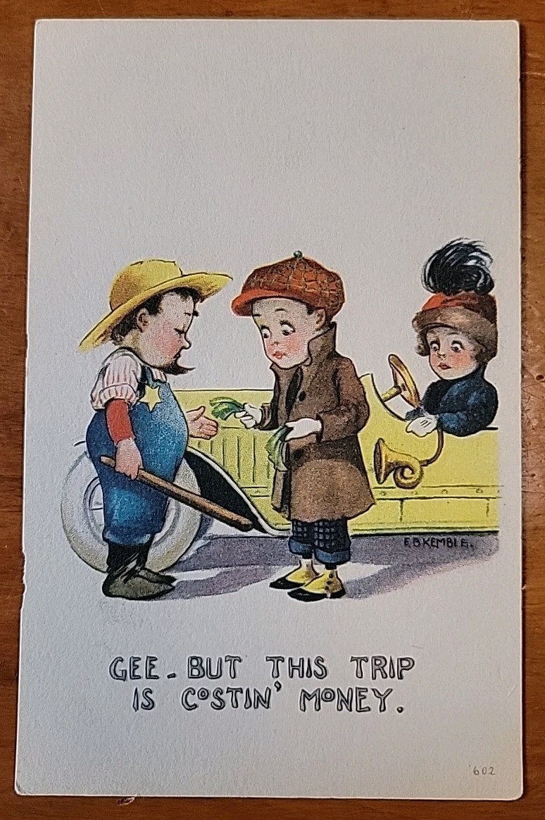 “Gee – But This Trip is Costin’ Money” – DB Fairman, Divided Back Postcard