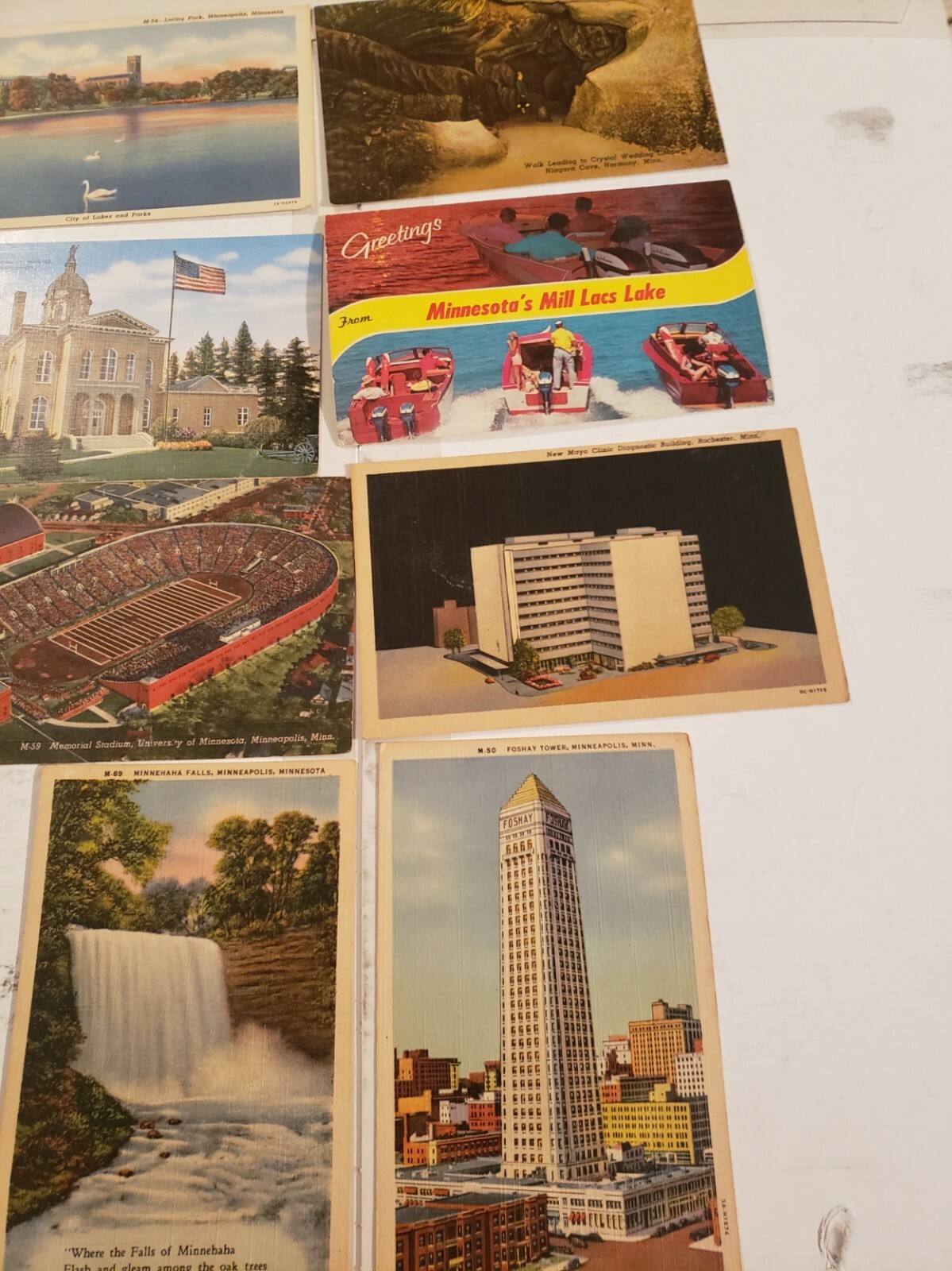 8 MINNESOTA POSTCARDS, SEE PICTURES SE56