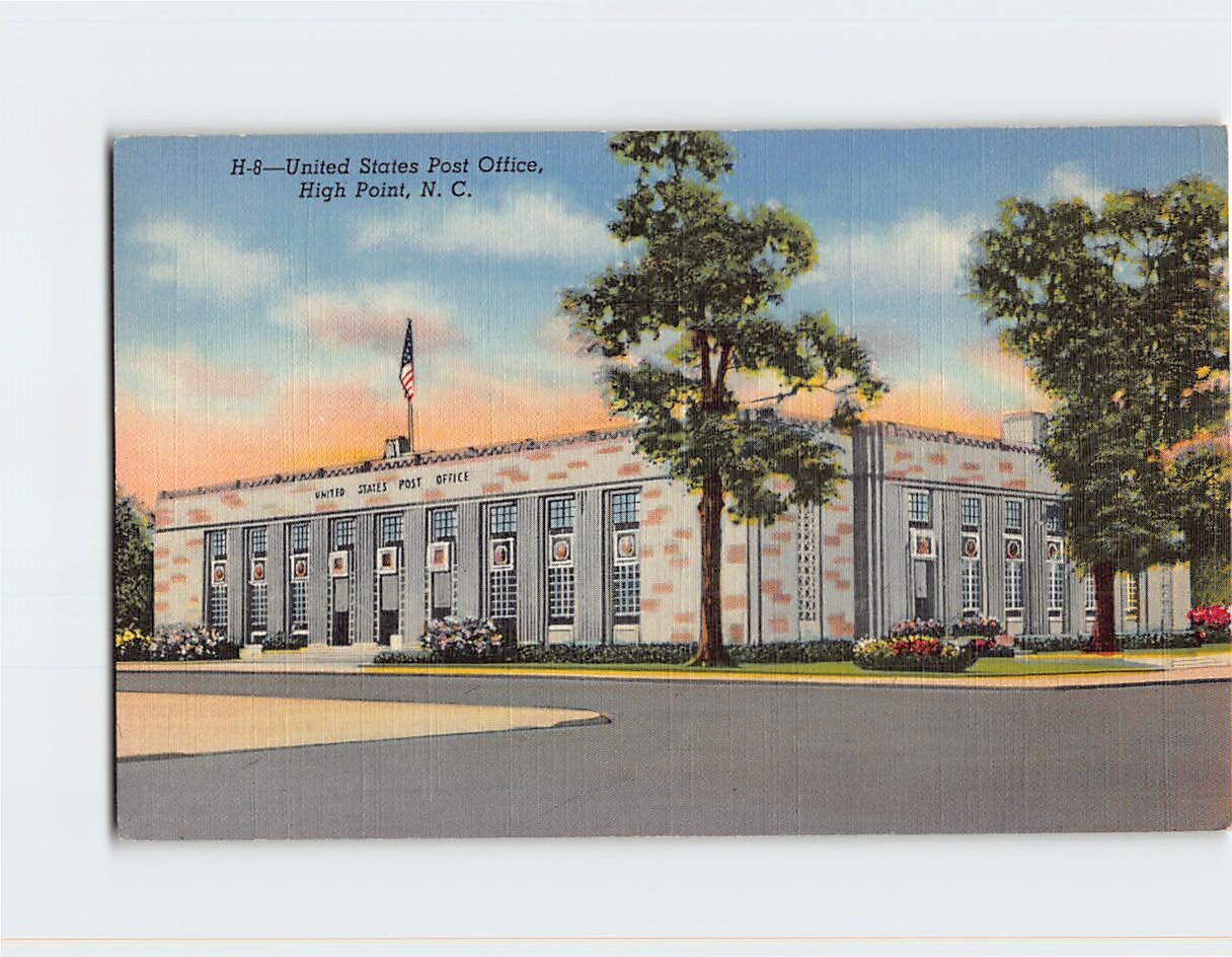 Postcard United States Post Office High Point North Carolina USA