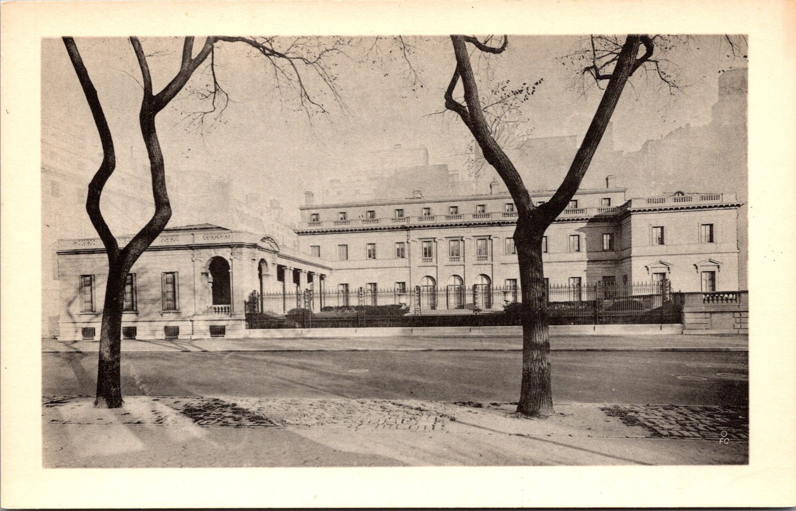 The Frick Collection New York Postcard Exterior Unposted Sepia Photo Museum