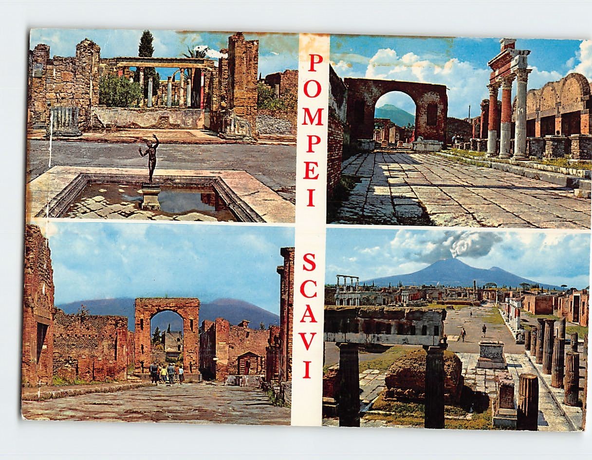 Postcard Scenes & Views Roman Ruins of Pompeii Italy