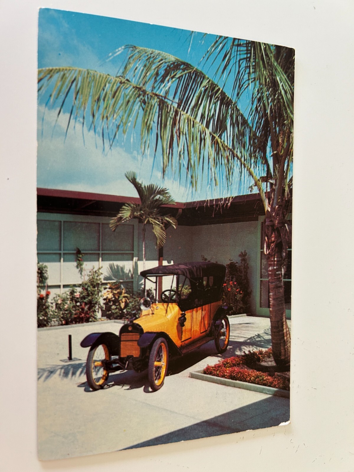 Horn’s Cars of Yesterday Sarasota Florida 1914 Woods Mobilette Postcard
