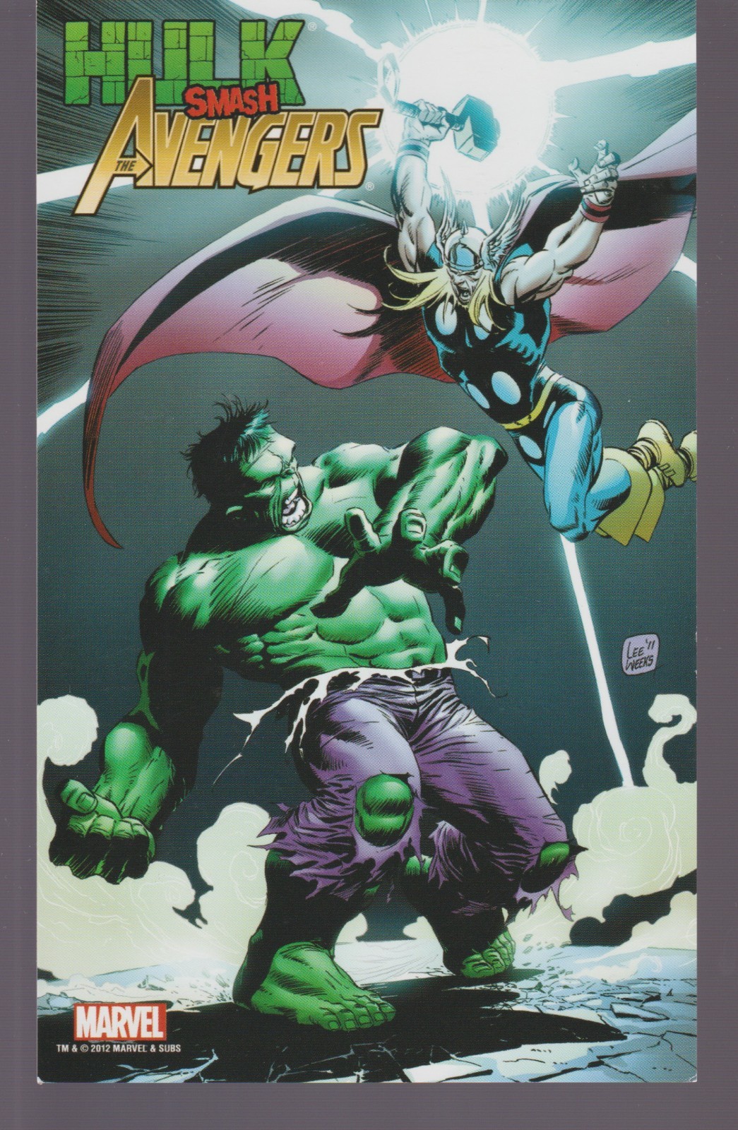 4 1/2 X 7 Inch (2012) Hulk Smash Avengers Postcard 1980s THOR Issue 255 NEW