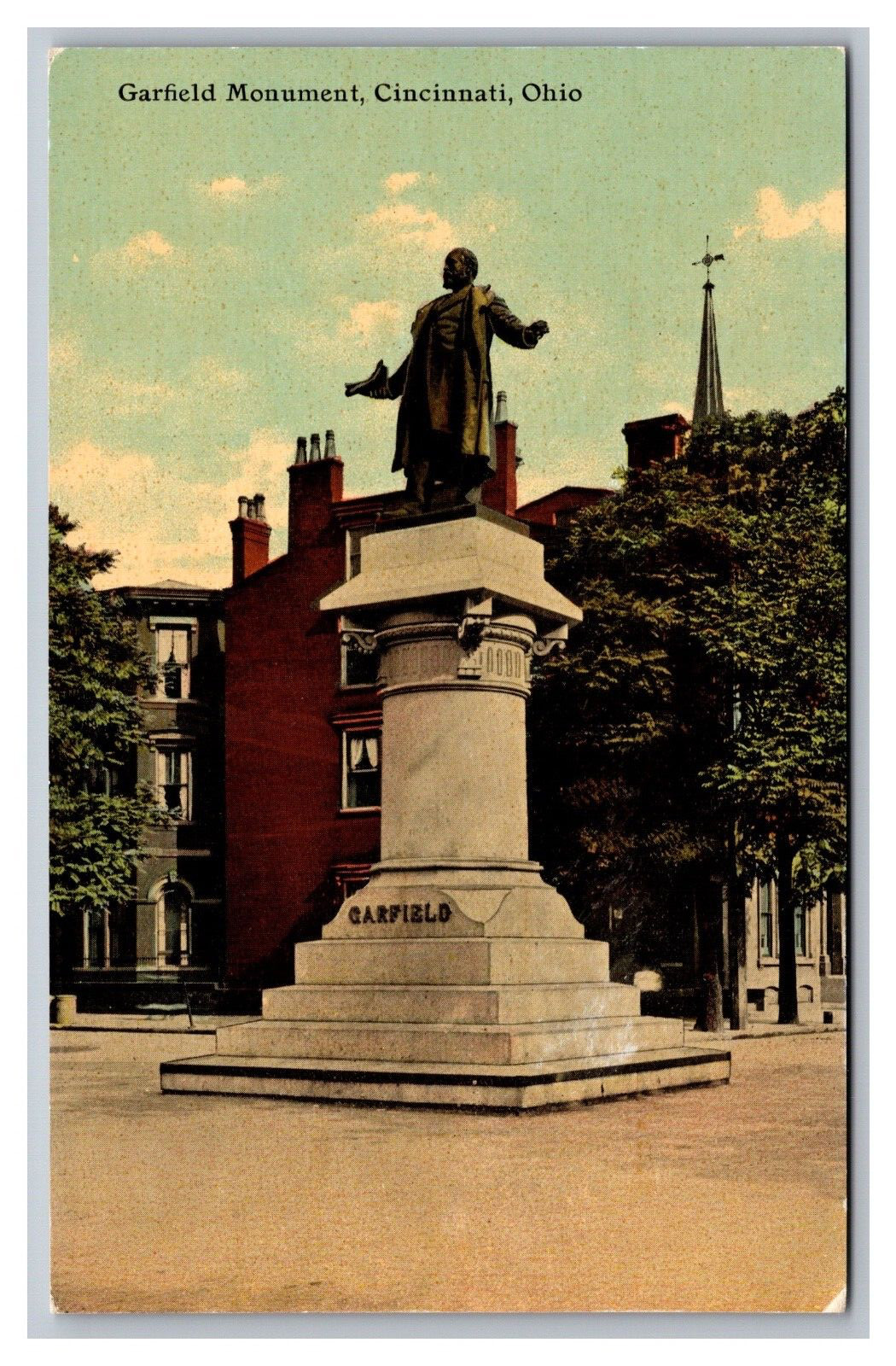 Cincinnati OH Ohio Garfield Monument Divided Back Postcard