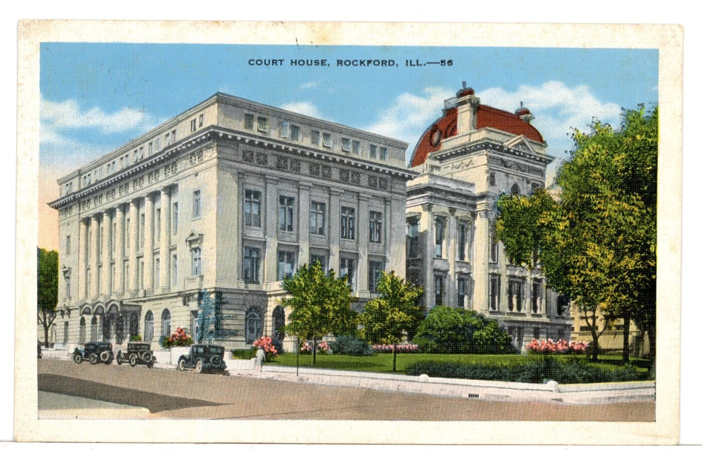 1937 – Court House, Rockford, Illinois Government Buildings Postcard