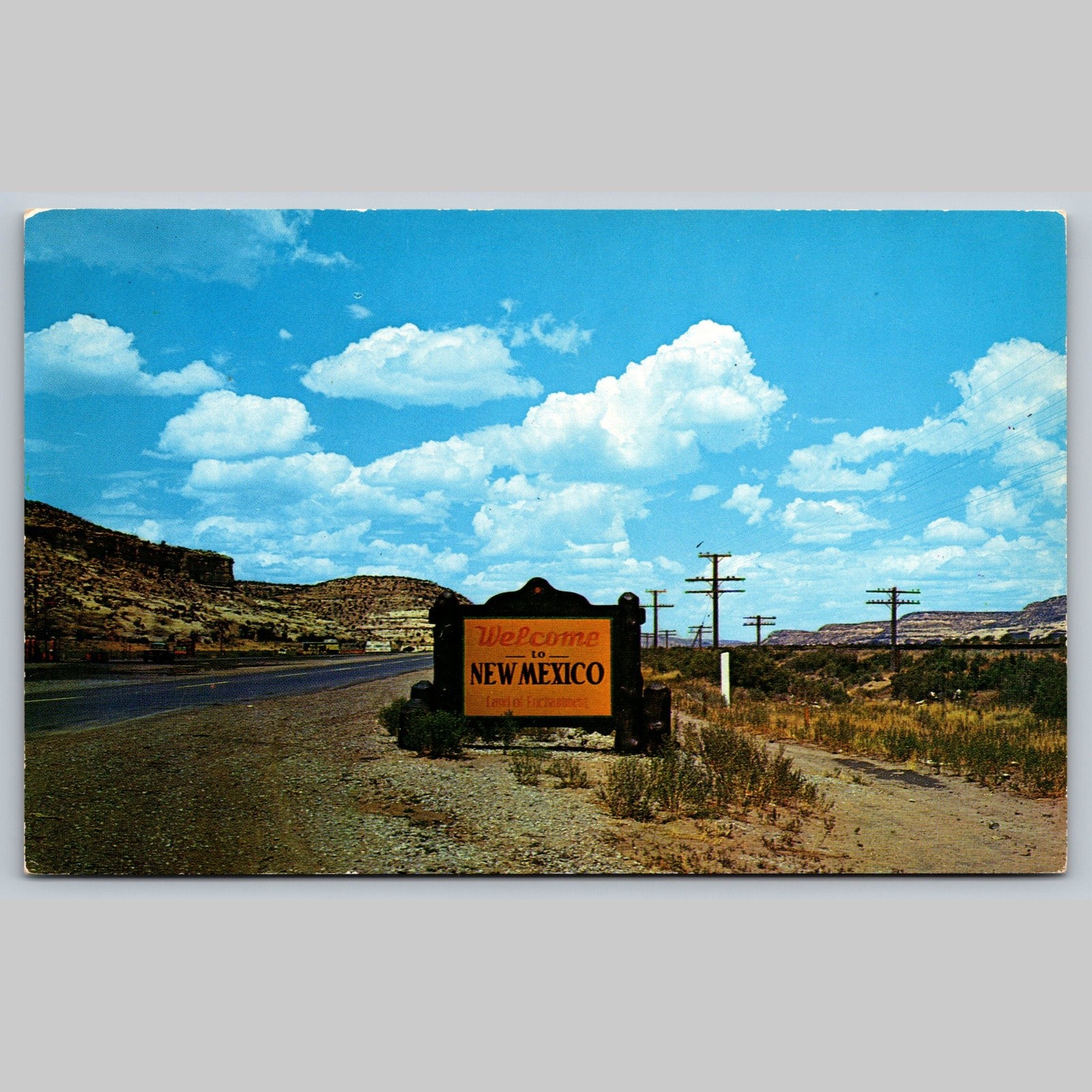 Postcard Welcome to New Mexico Scenic View Petley Studios