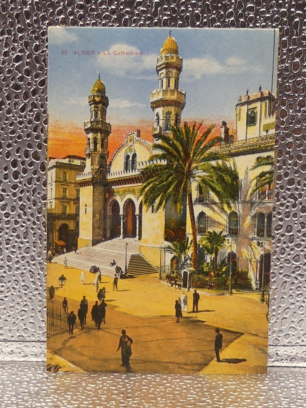 Vintage Alger La Cathedrale Algiers The Cathedral Church Topographical Postcard