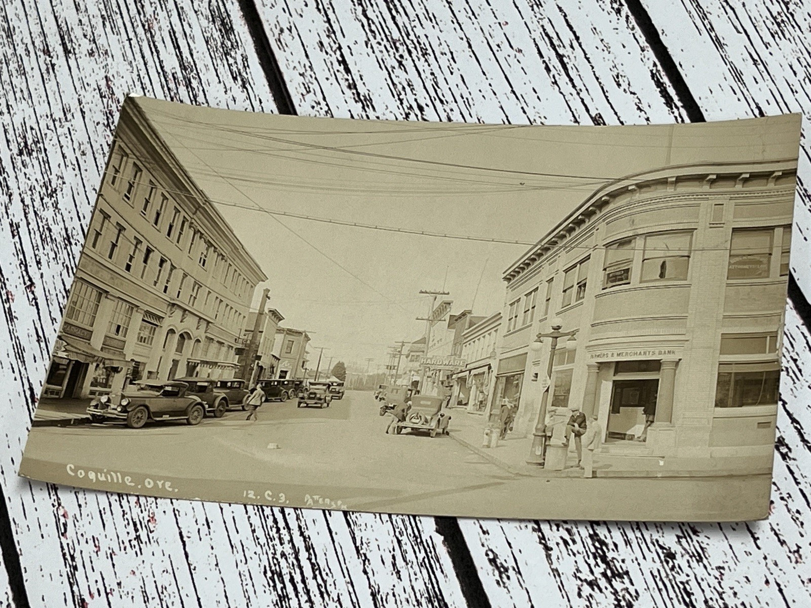 RPPC, COQUILLE, OREGON, VINTAGE POSTCARD PATTERSON 12C3 Postmarked 1931