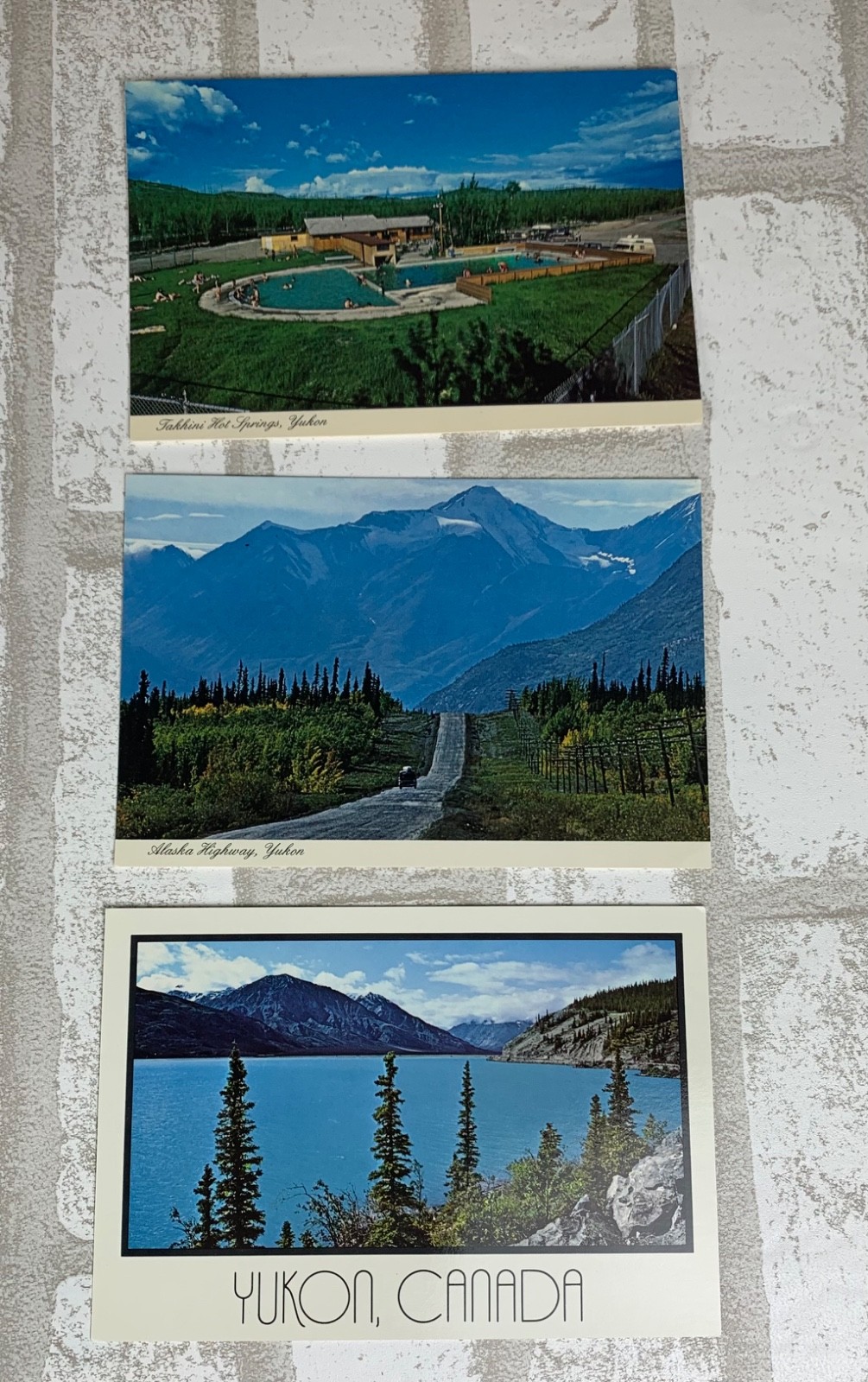 Lot of 3 Vintage Yukon, Canada Topographical Postcards – Unposted Chrome Era
