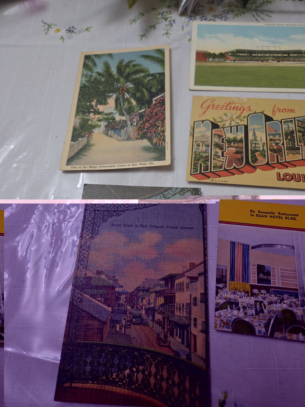 Vintage Picturesque Postcards Lot of 7 Louisiana Blank On Backside Of Cards