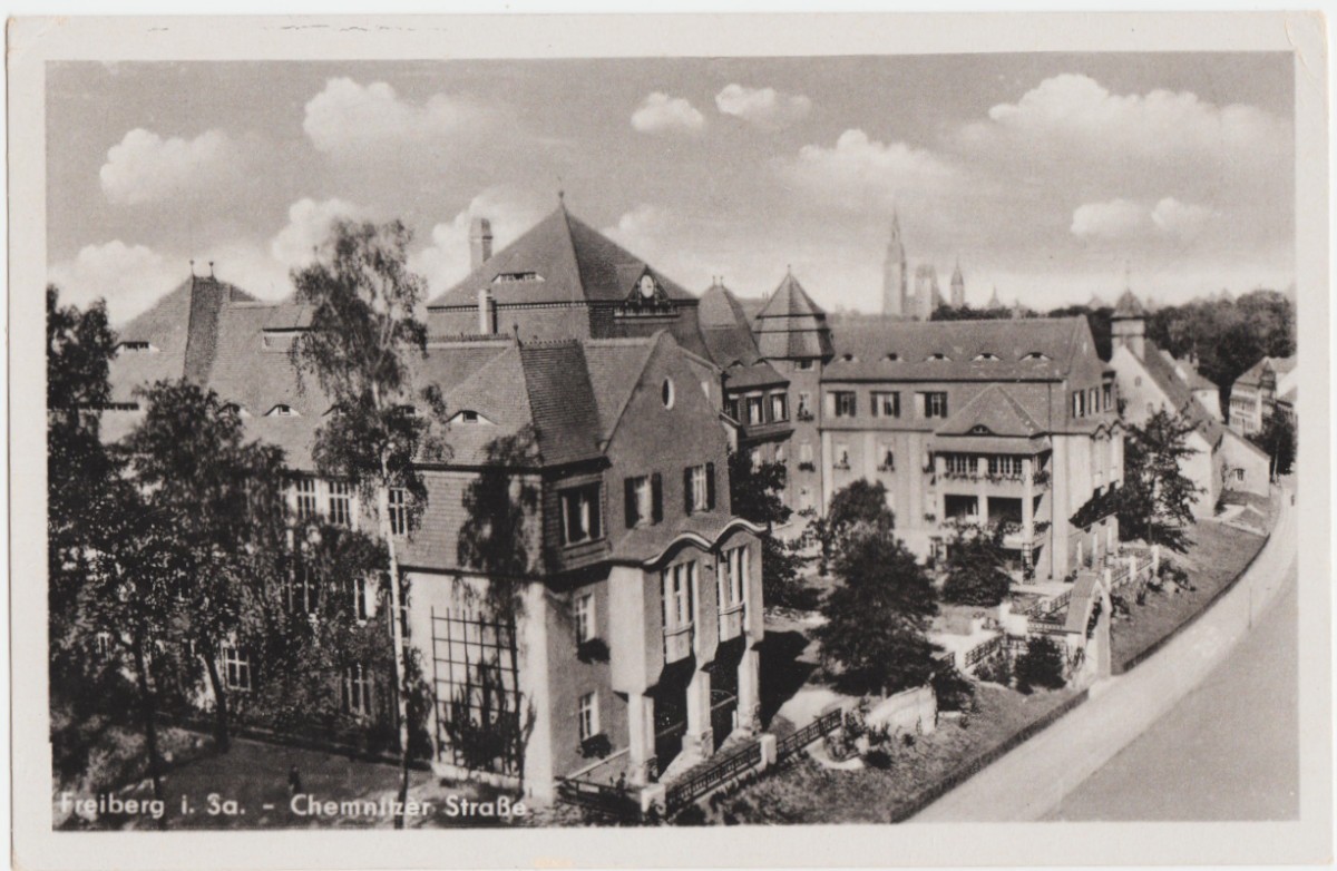 Freiberg Saxony 1956 Chemnitzer Straße Postcard GDR