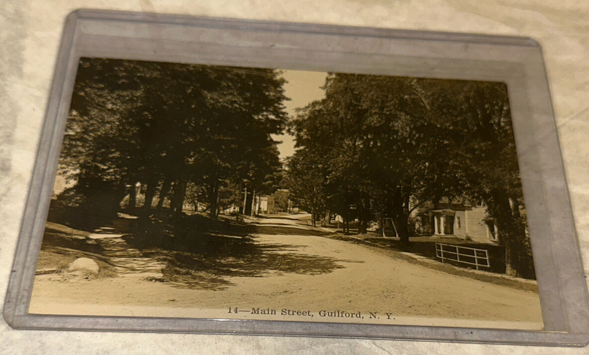 Main Street Guilford New York NY RPPC Real Photo Postcard!