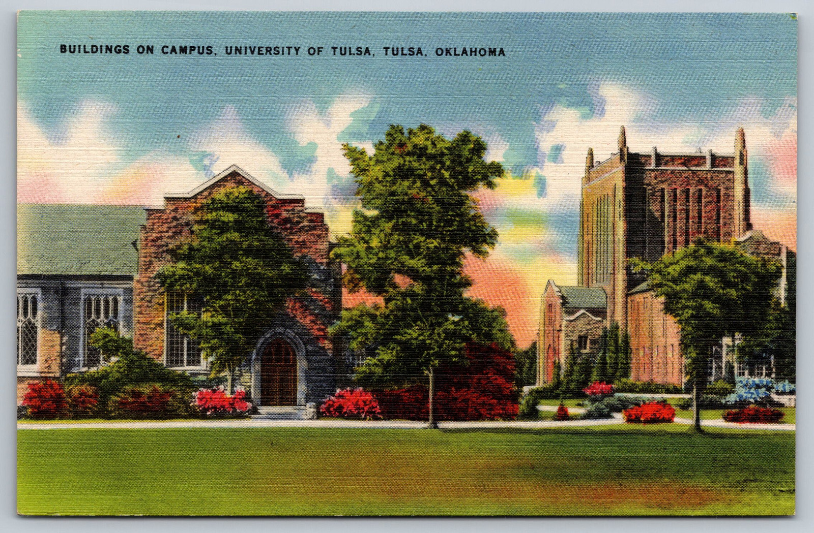 University of Tulsa Campus Buildings Vintage Postcard, Oklahoma