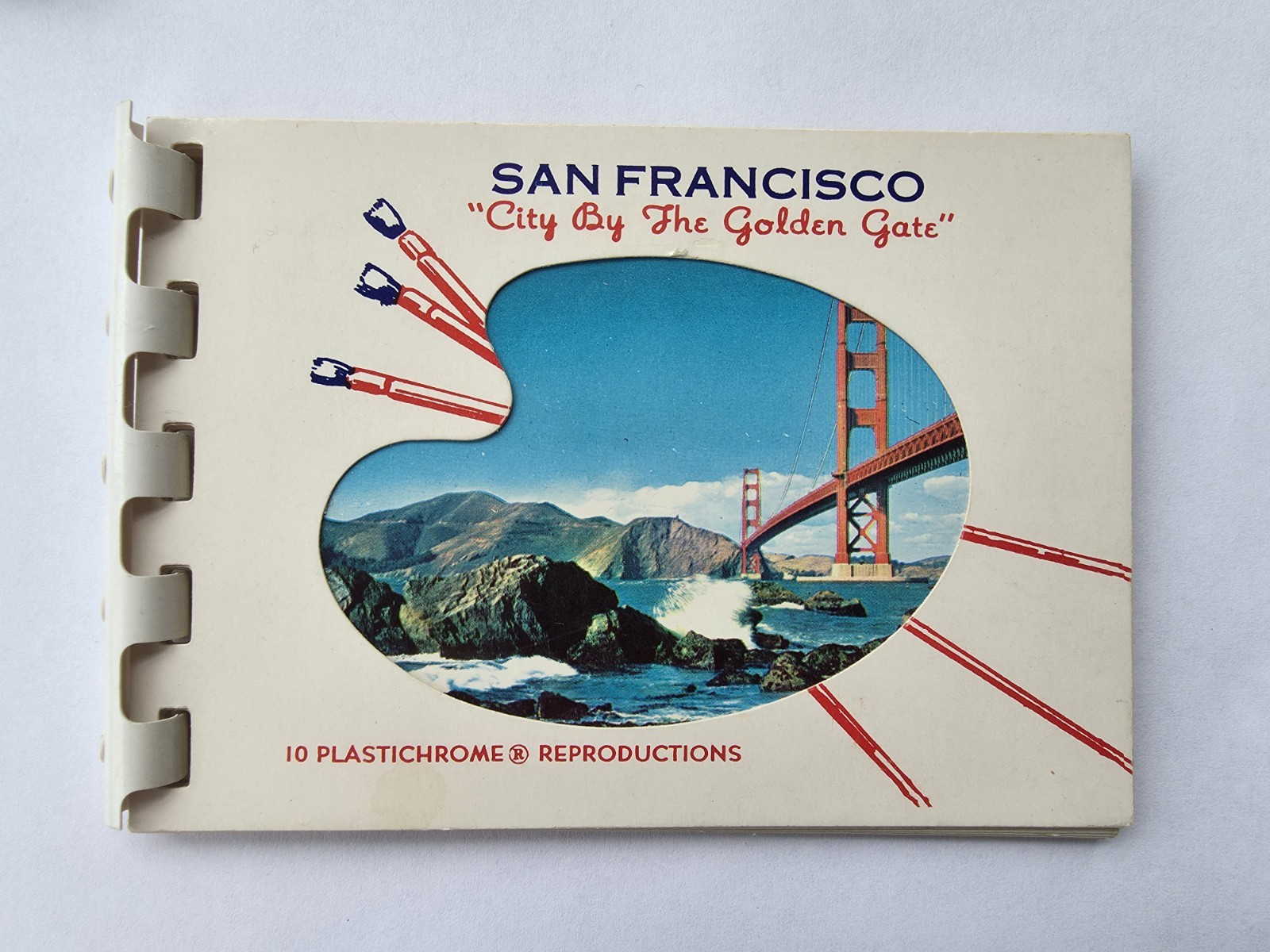 1950s SAN FRANCISCO Plastichrome SOUVENIR Picture BOOKLET Smith News EUC