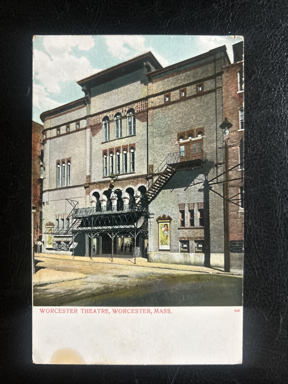 Worcester Theatre Vintage Postcard 1910s Undivided Back