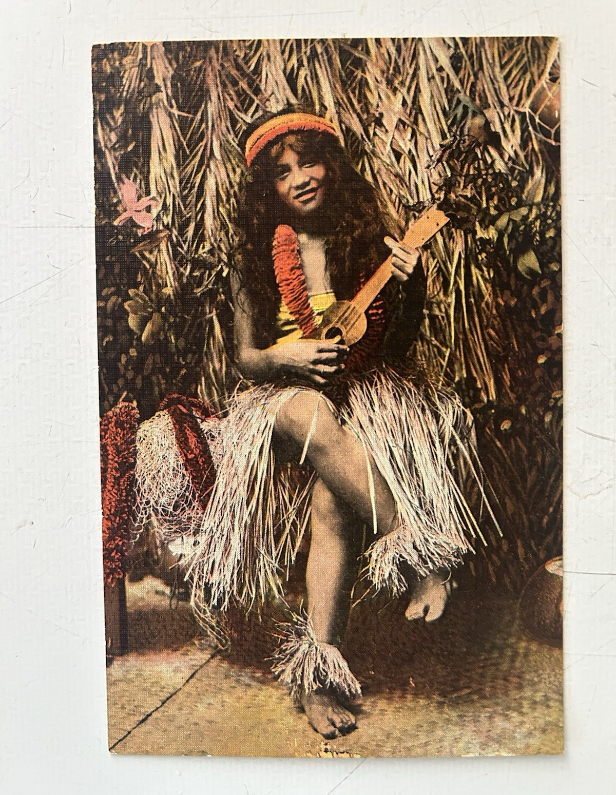 The Island Curio Co. Hawaiian Hula Dancer Honolulu HI Postcard Undivided Back