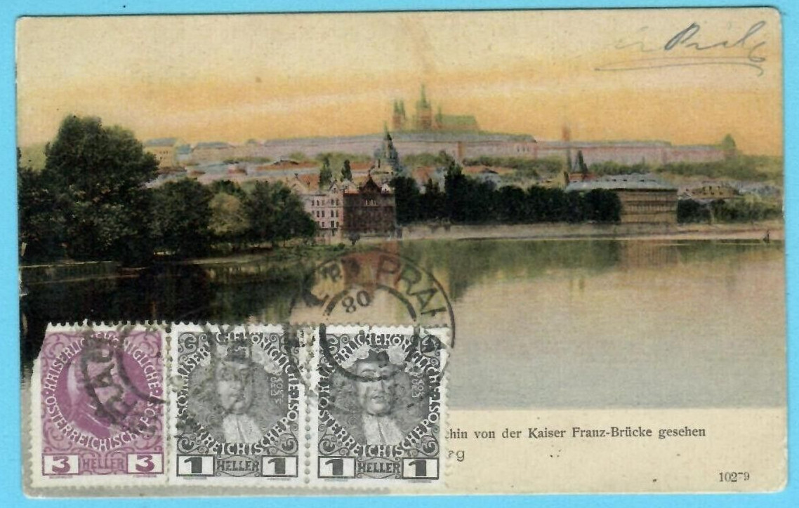 Praha Hradcany Czech Republic VINTAGE PC. USED 3860