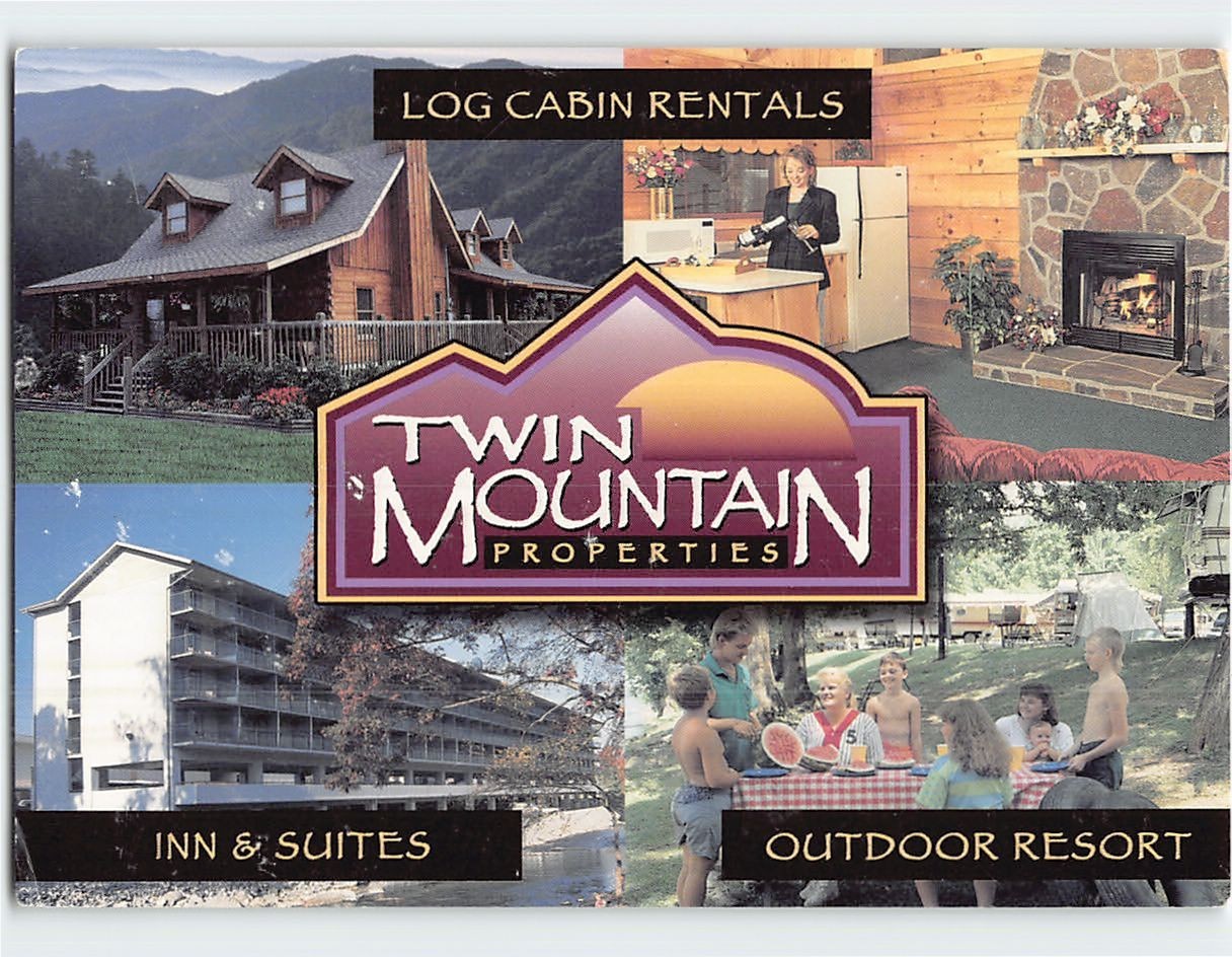 Postcard Twin Mountain Properties Pigeon Forge Tennessee USA