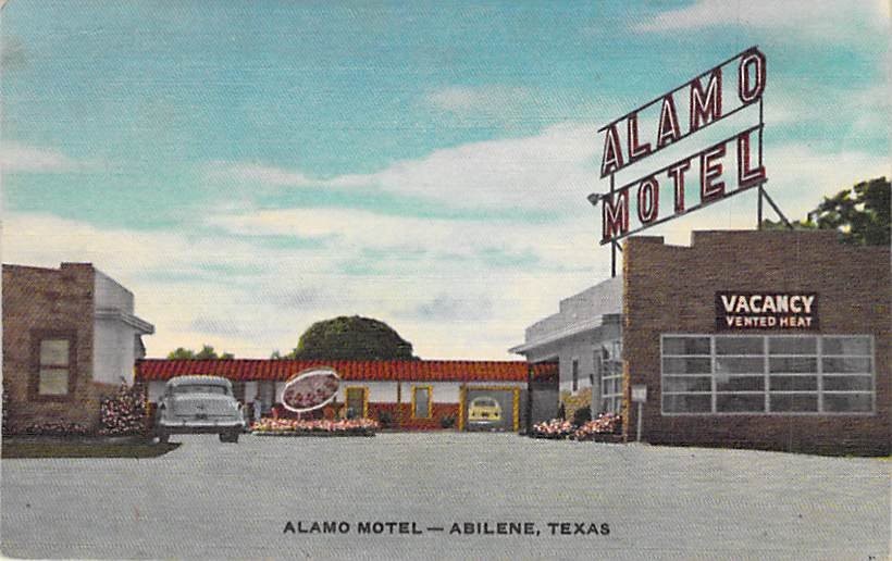 Vintage Alamo Motel Abilene Texas Linen Postcard Roadside Americana