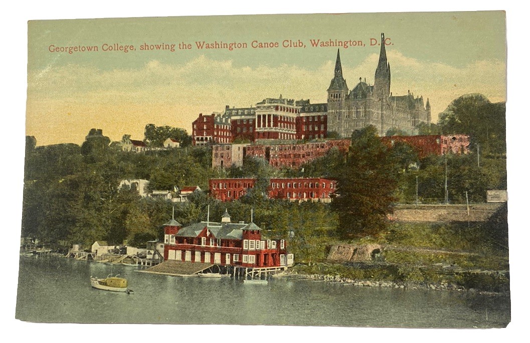 Georgetown College Washington Canoe Club ~ Washington DC ~ Antique Postcard
