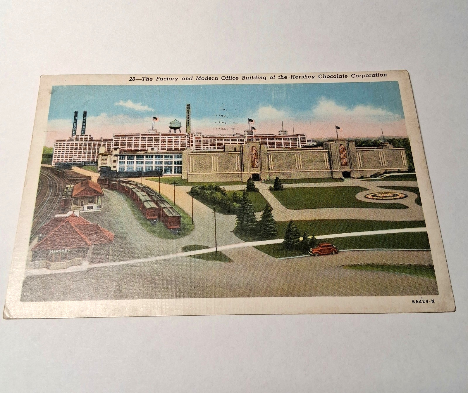 Postcard: Factory/Modern Office Building Hershey Chocolate Corporation c1947