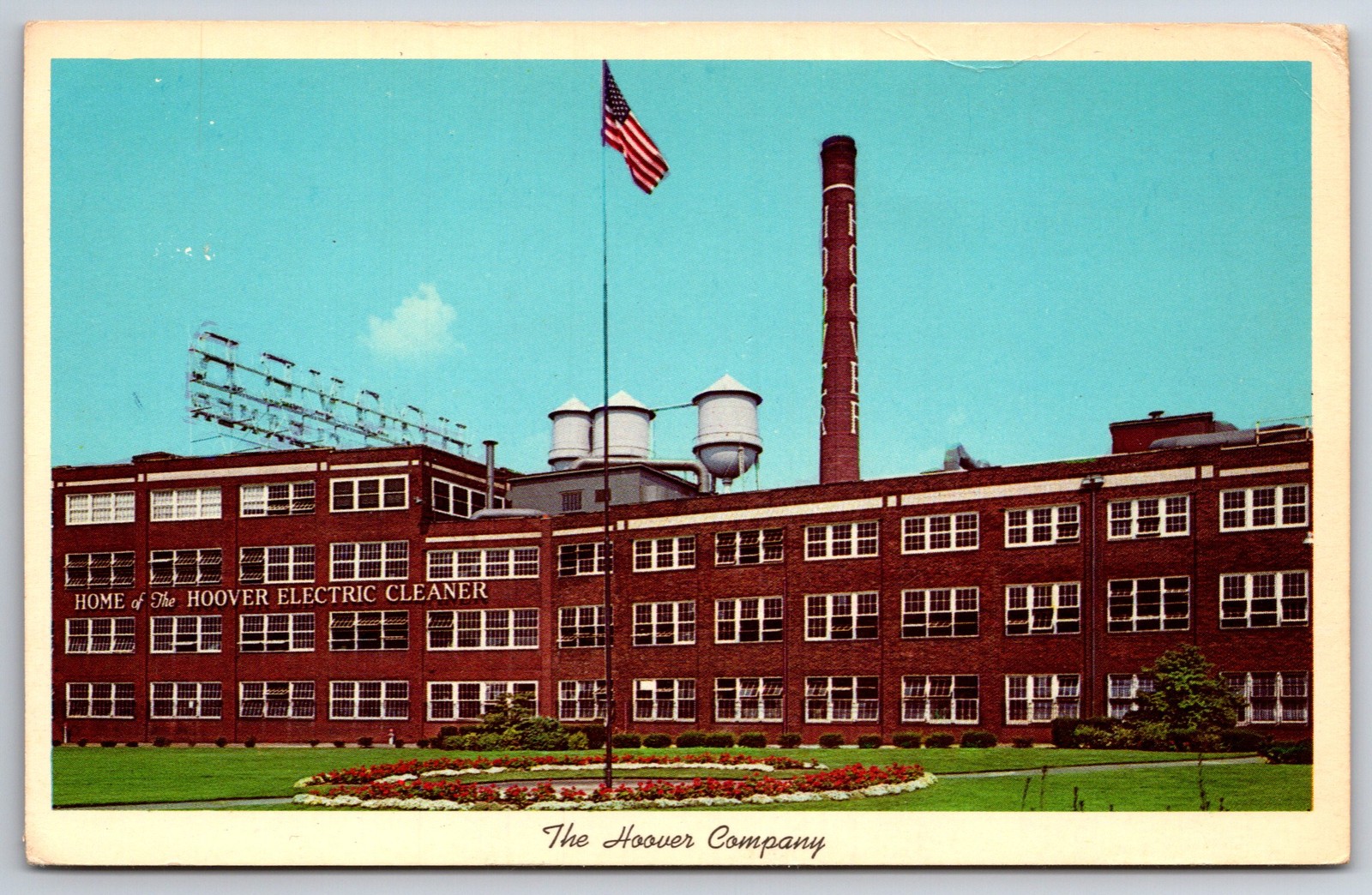 Canton Ohio~Hoover Company~Vacuum Cleaner Factory~Water Towers~1963 Postcard