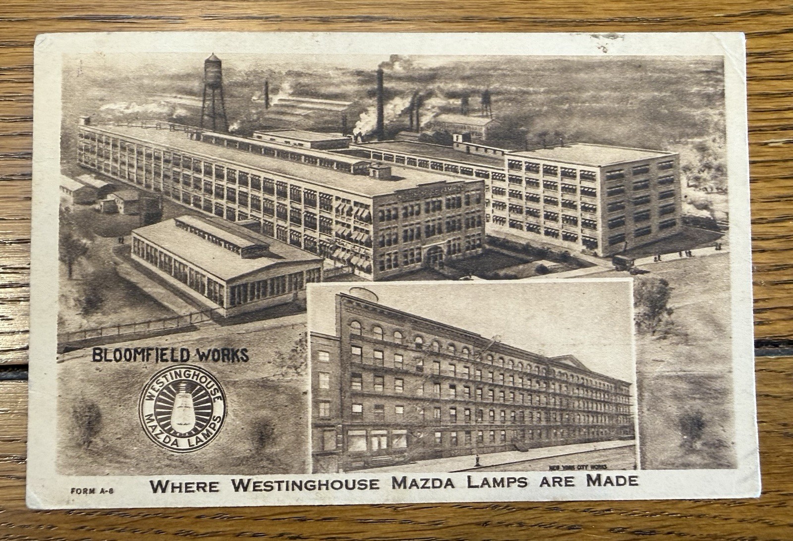 1911 BLOOMFIELD, New Jersey Westinghouse Works, Mazda Lightbulb Lamp Factory NJ