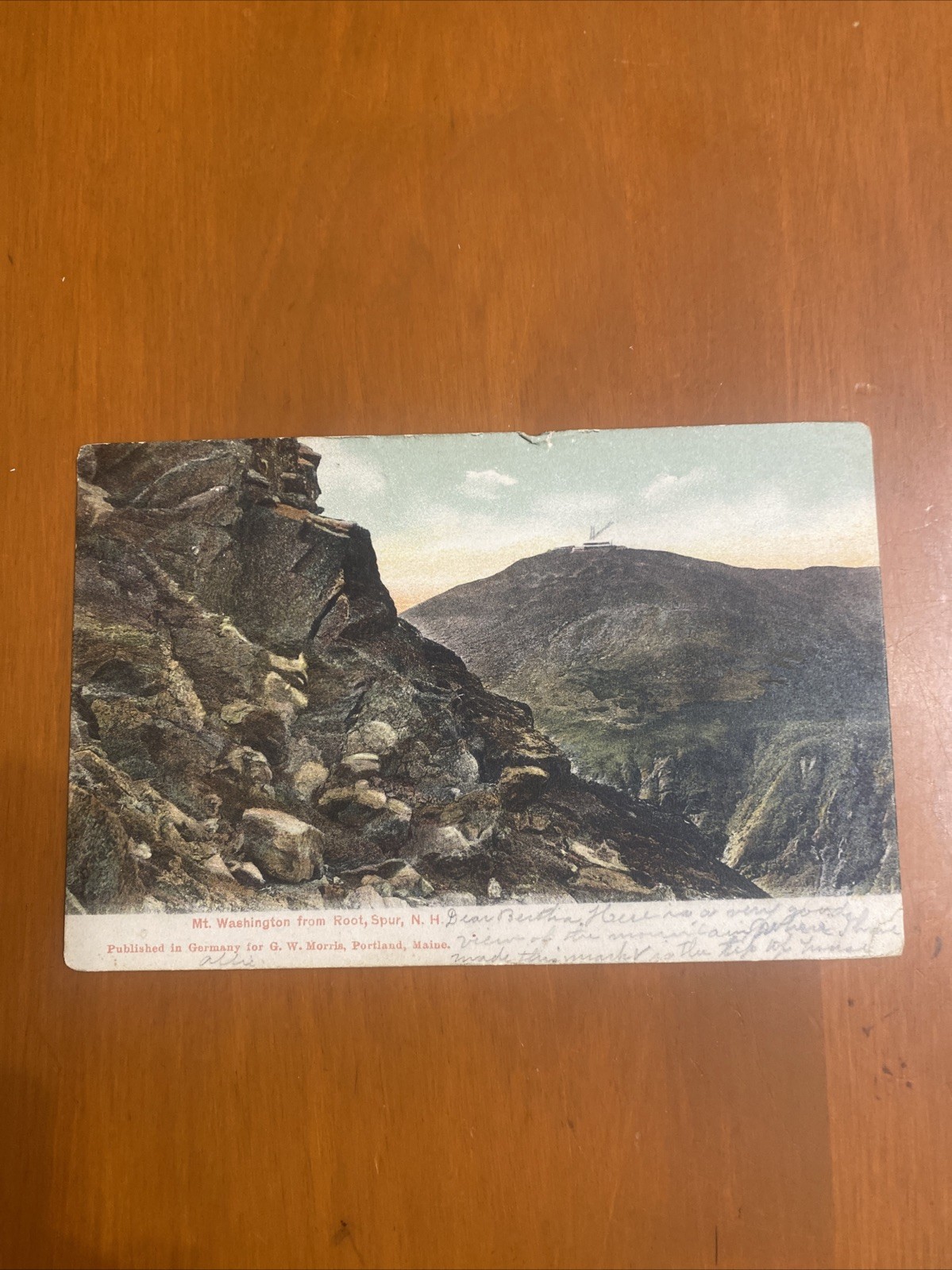 Mt Washington From Roof Spur Vintage Postcard New Hampshire Posted 1906 Germany