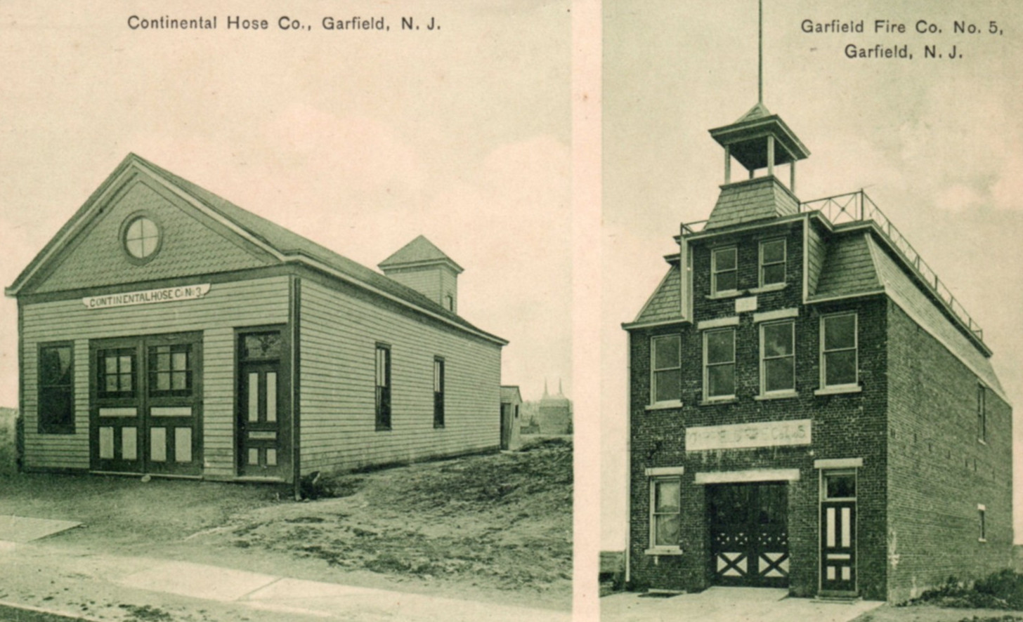 Garfield NJ Fire Department House Postcard