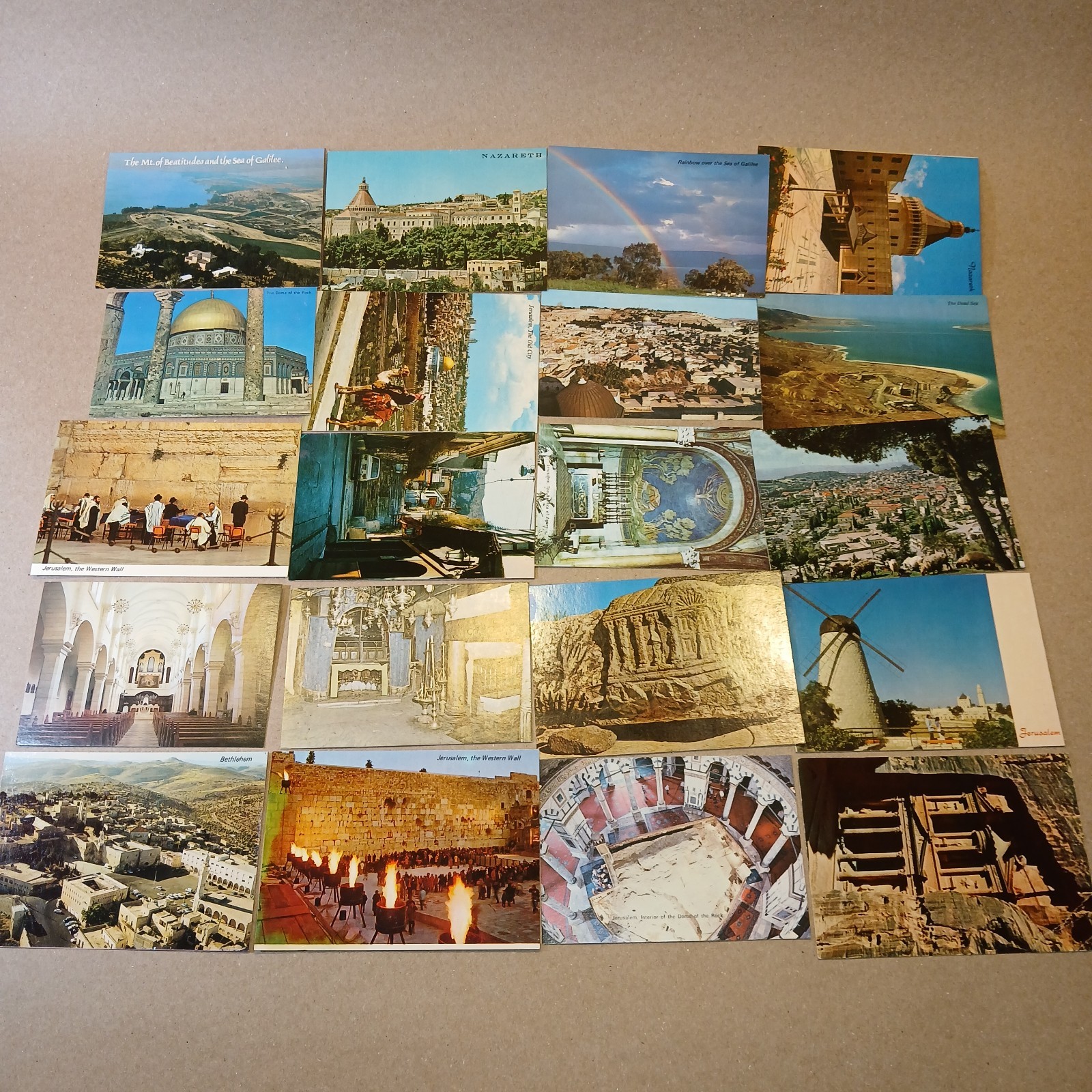 Vintage Postcards Jerusalem Bethlehem Nazareth Holy Land Israel Lot of 109 RPPC