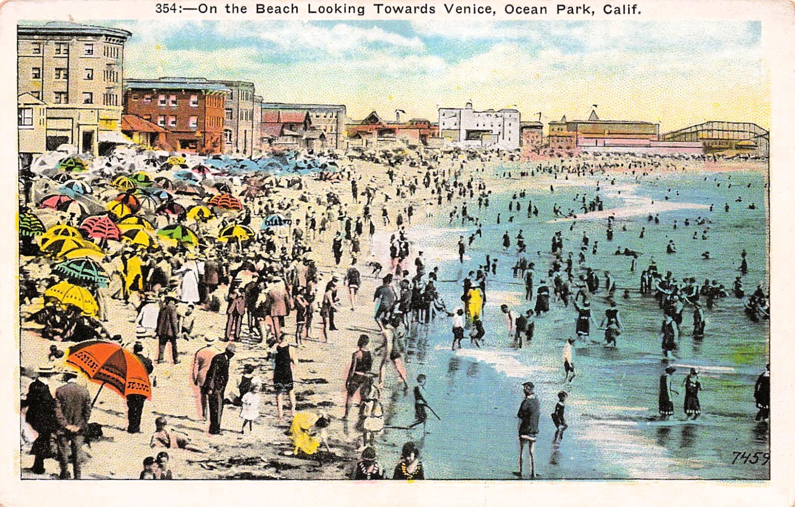 Los Angeles CA California Venice Beach Ocean Park Vtg Postcard G50
