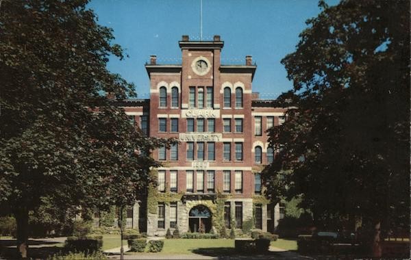 Worcester, Massachusetts MA Clark University-Jonas G. Building Original Vintage