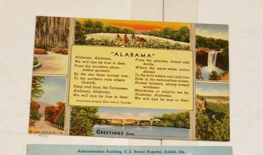 1 ALABAMA POSTCARD, SEE PICTURES SE81