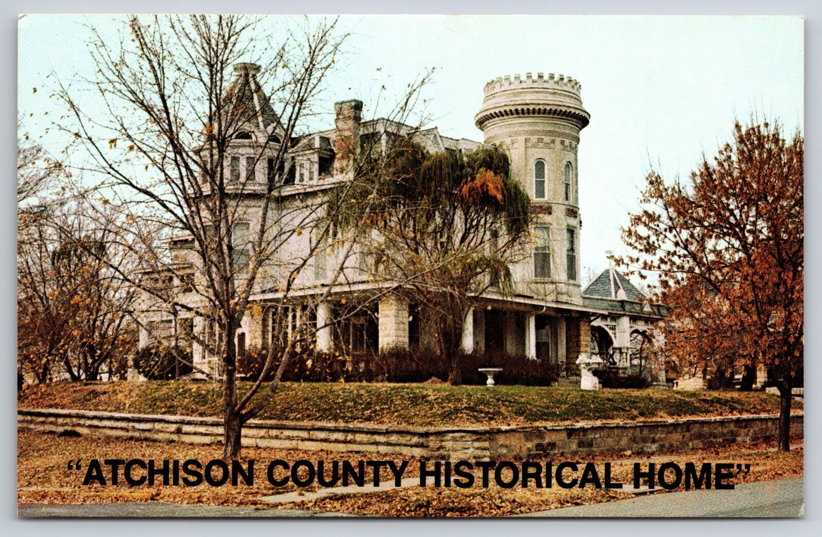 Atchison County Historical Home Vintage Postcard Kansas