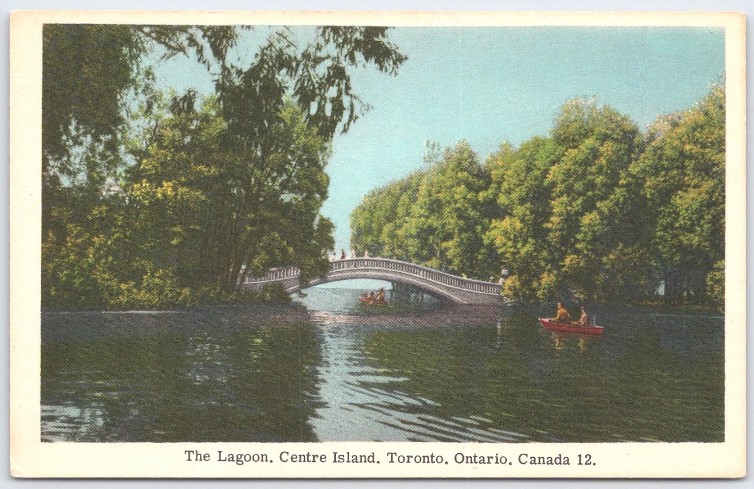 Vintage Centre Island Lagoon Toronto Canada Postcard Jack H. Bain