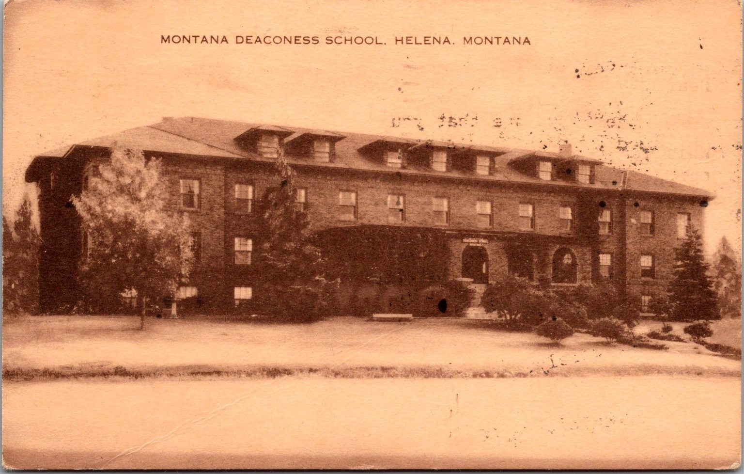 Helena MT Montana Deaconess School Vintage Postcard 1950s Artvue