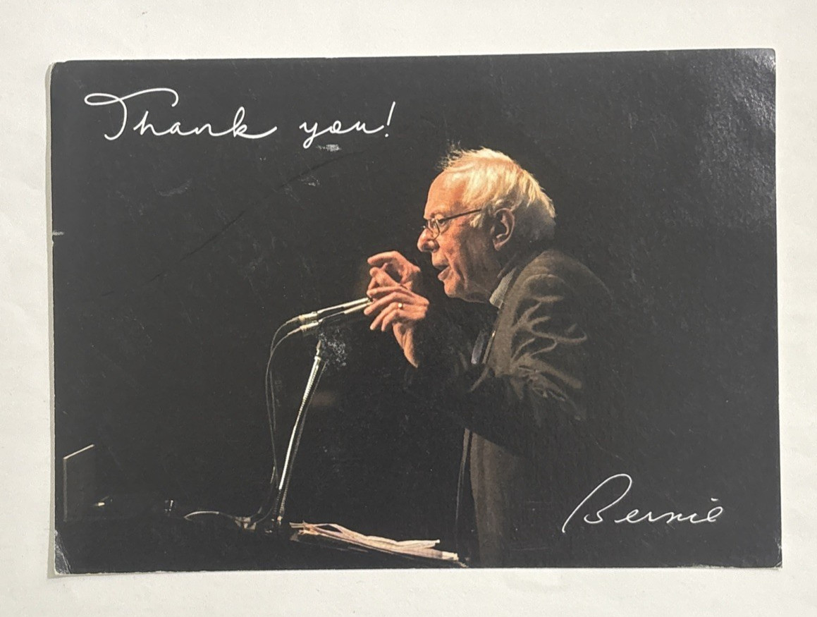 Thank you for Your Support Bernie Sanders Postcard 7×5 Posted 2018