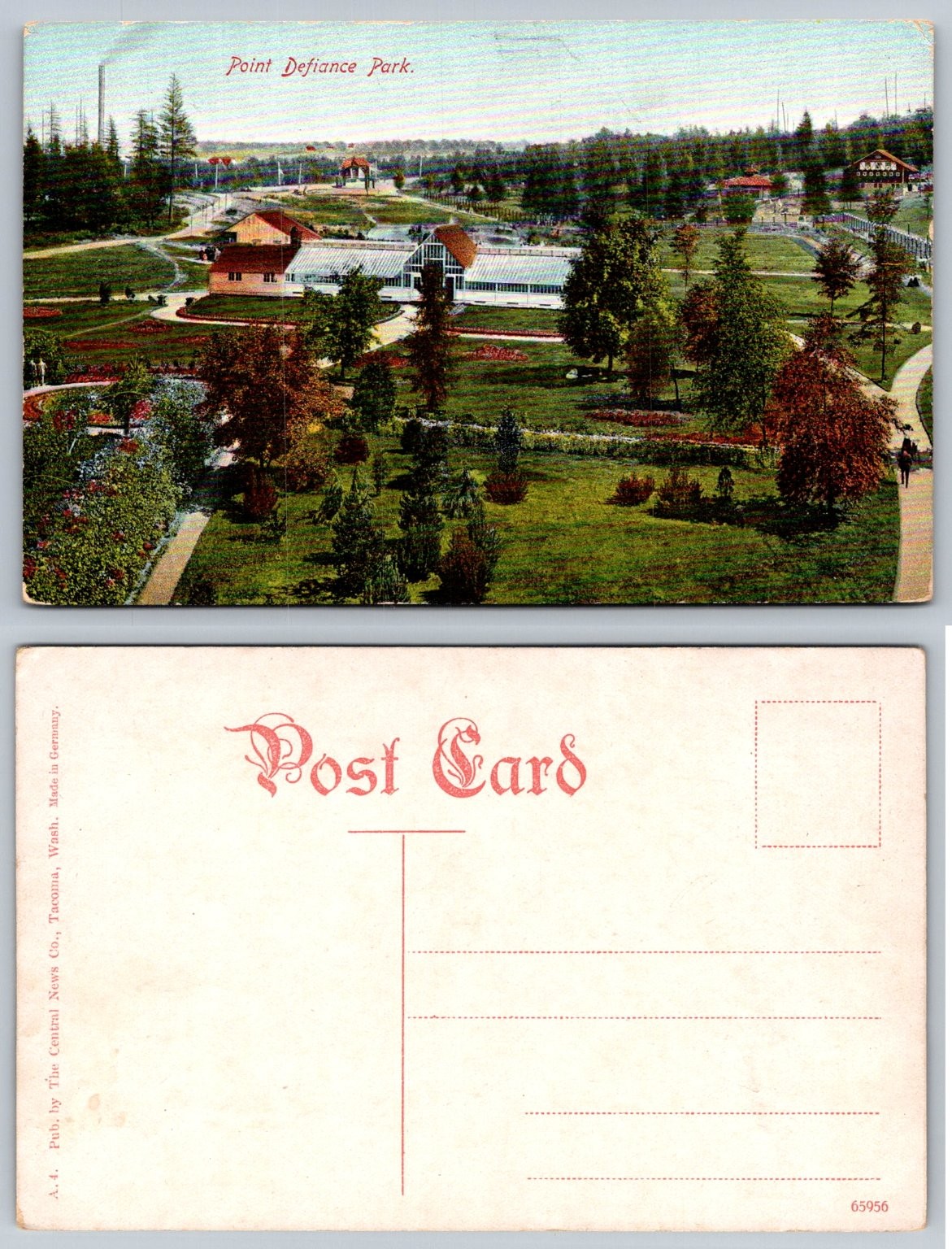 Point Defiance Park Tacoma Washington Vintage Postcard The Central News Co.