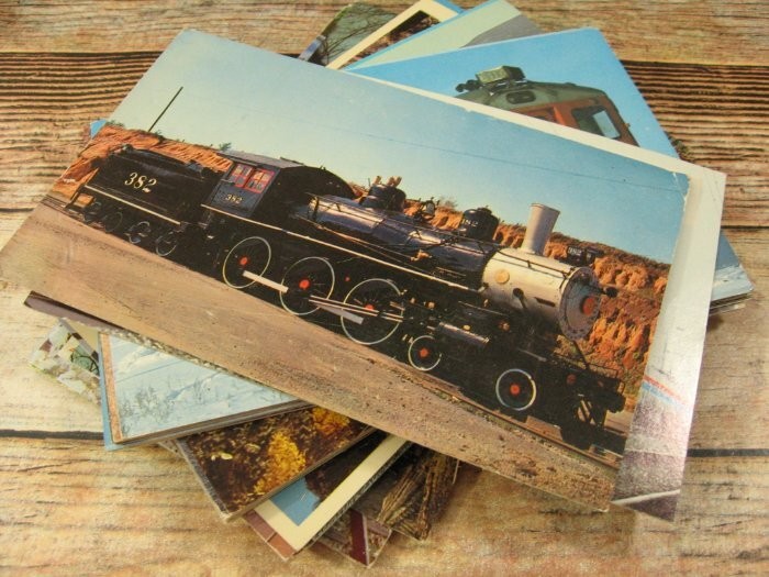 Vintage Railway Train Postcard Lot of 45 UNUSED Assortment Places & Models