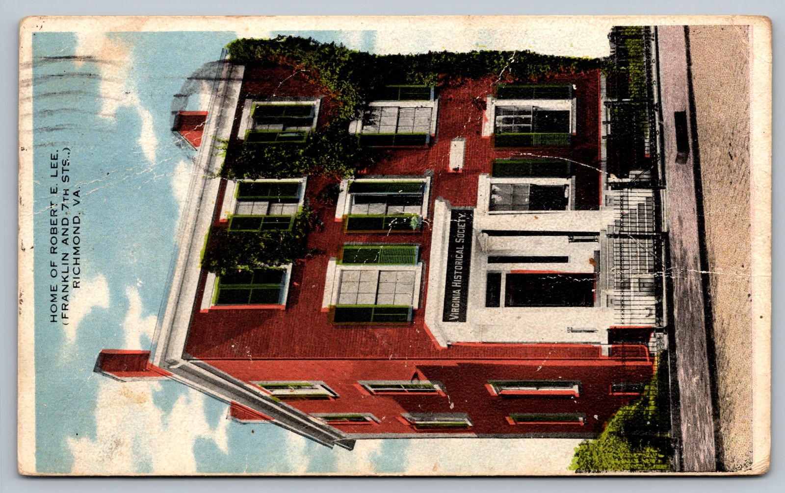 Vintage Postcard Home of Robert E. Lee Richmond VA Virginia Historical
