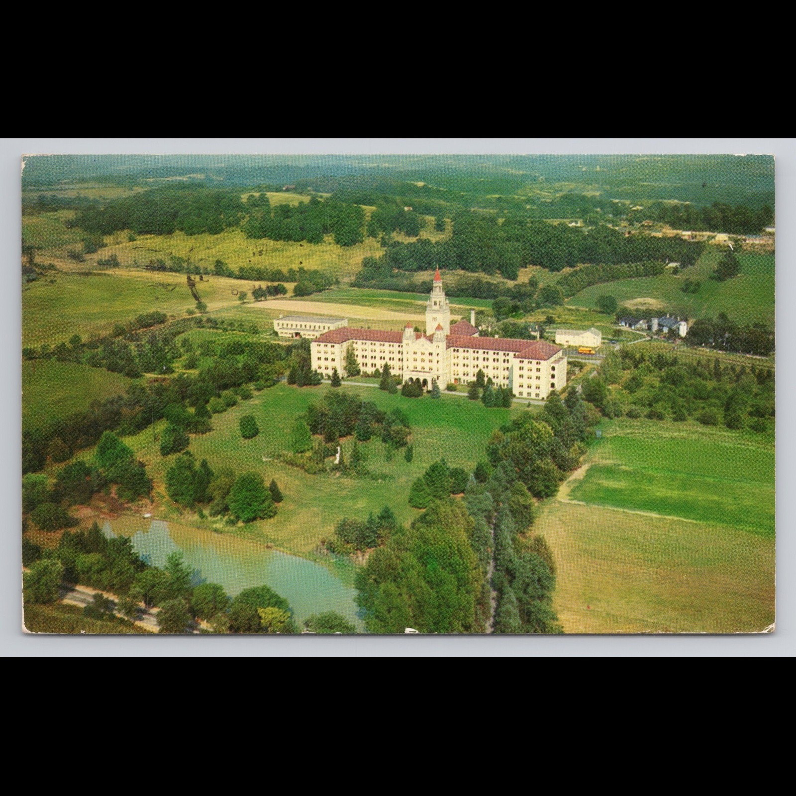 Vintage Postcard Allison Park Pennsylvania 1964 Posted Religious Building Scenic