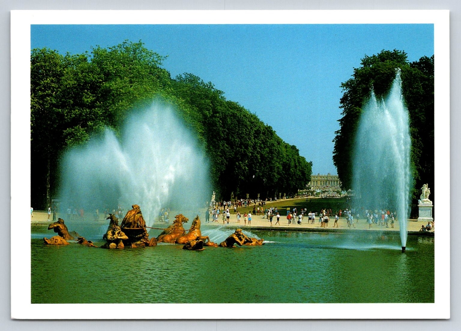 Versailles Apollo’s Fountain Postcard – France Chateau Gardens