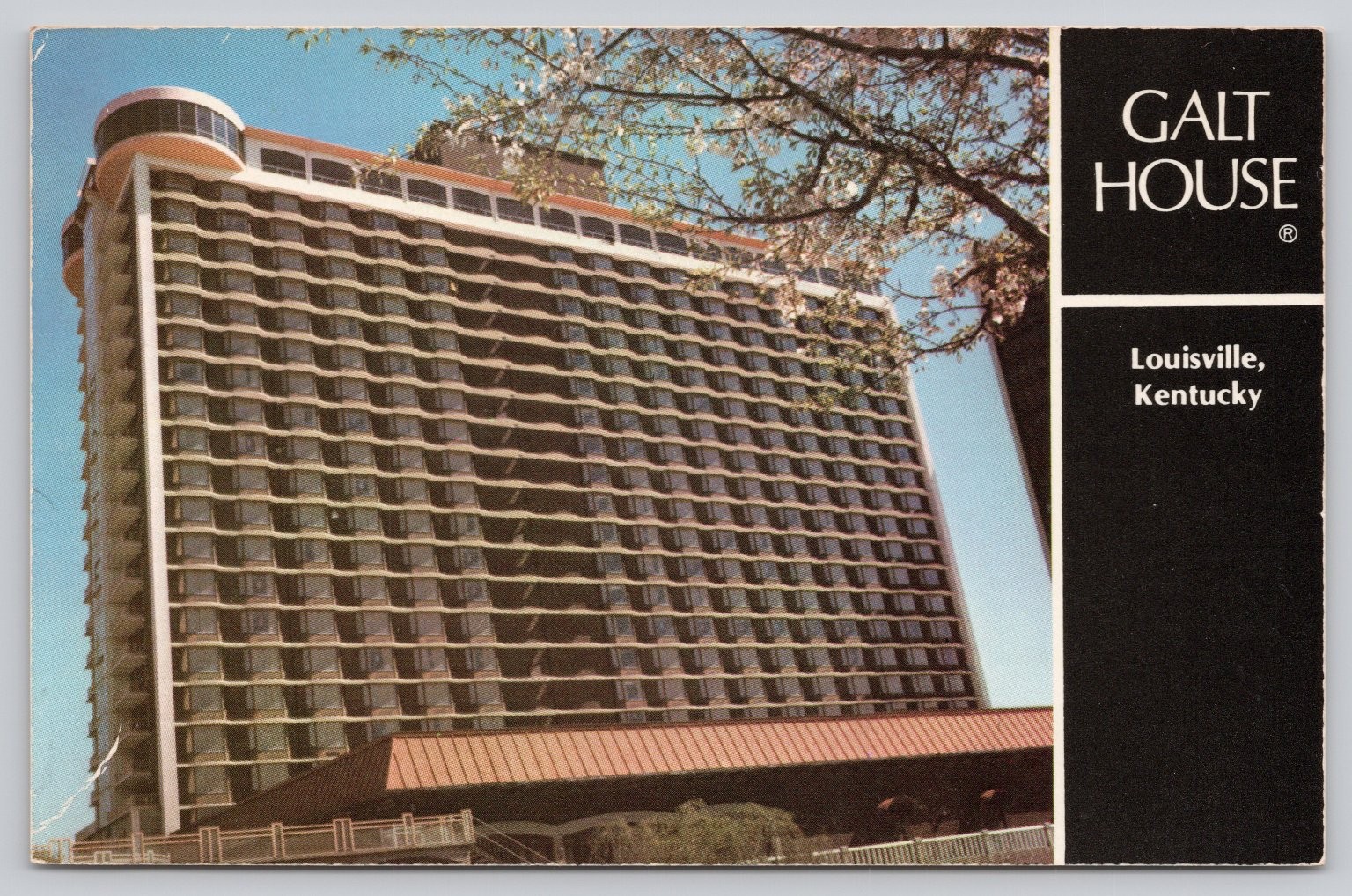 Galt House Hotel Louisville Kentucky Riverfront Vintage Postcard Dexter Press
