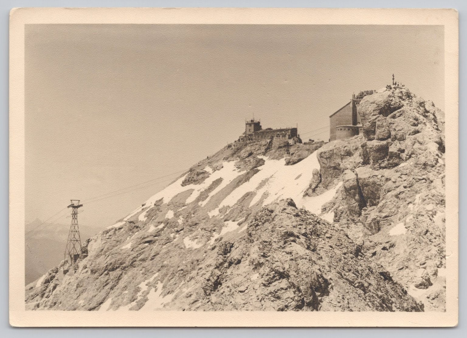 Vintage Zugspitze Mountain Munich House Postcard 2966m Bavaria Germany