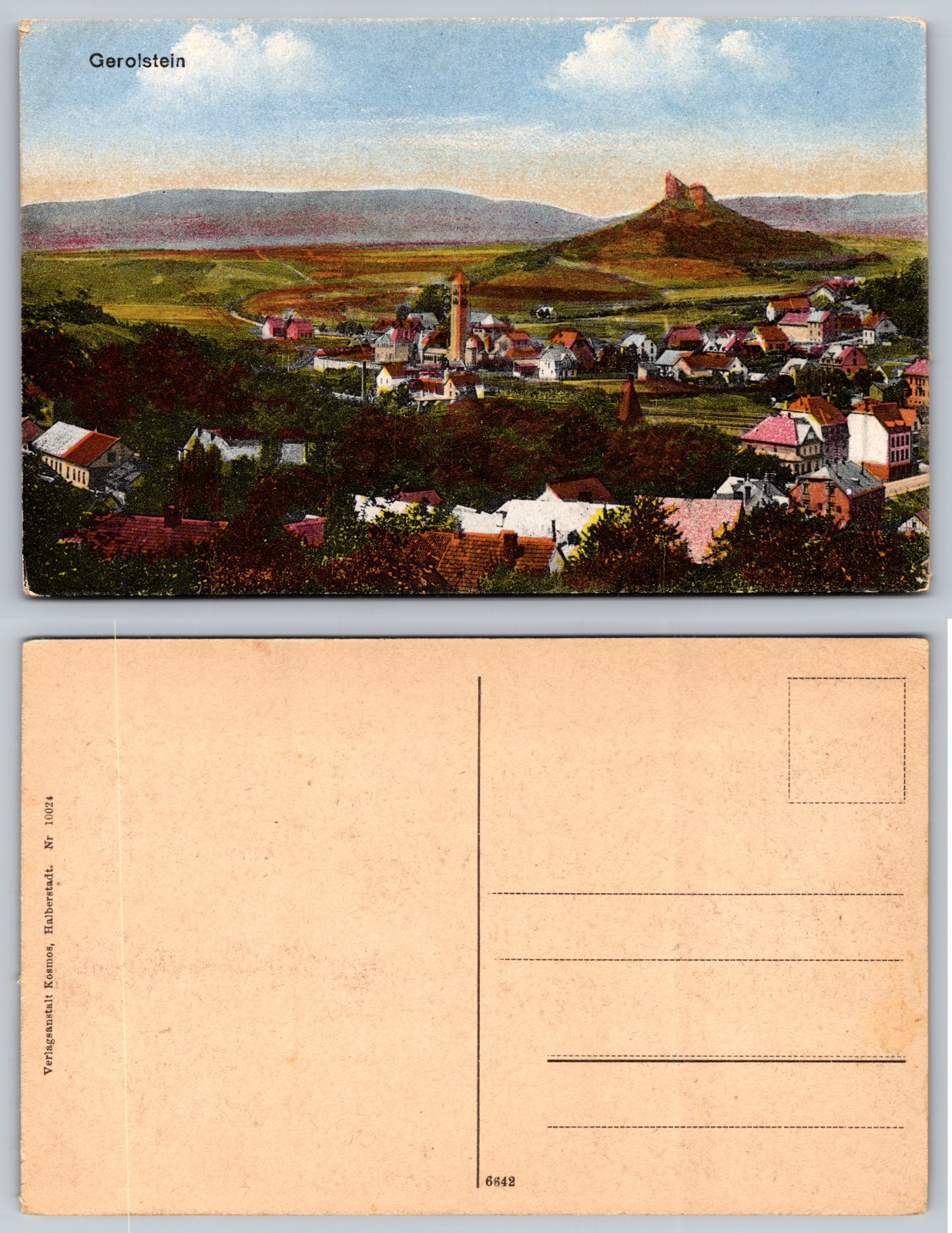 Gerolstein Germany Hilltop Castle View Postcard